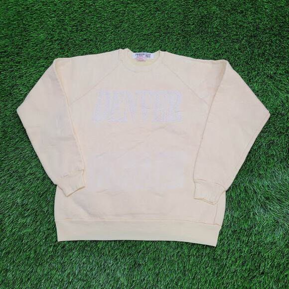Vintage Denver Raglan Sweatshirt Womens M/L 19x23 Beige USA - Picture 1 of 15